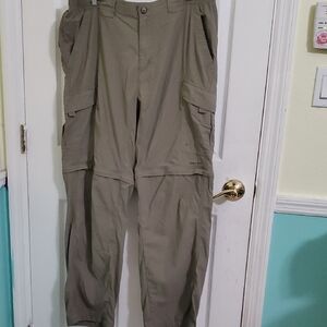 Columbia Titanium Omny-Dry Light Camo Convertible Hiking Cargo Pants L
